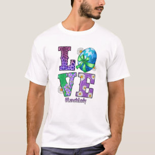 Camiseta Amo-te, Páscoa Coelhinha, Ovo de Coelho Feliz