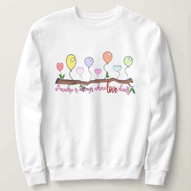 Camiseta Amo-te querida, amor de balão (Frente do Design)
