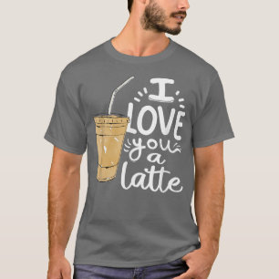 Camiseta Amo-Te Um Amor De Café Espresso Engraçado E Bonito