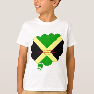 Camiseta Amo Texto Jamaica no Flag Art Impressão
