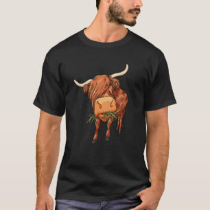 Camiseta Amo Vacas das Terras Altas Escocesas Vacas Escoces