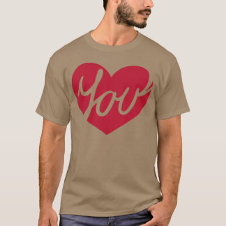 Camiseta Amo Você Coração engraçado