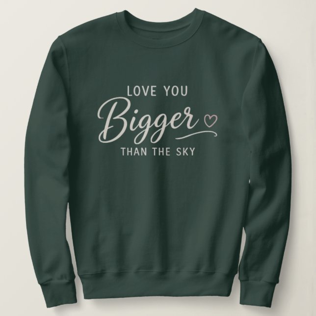 Camiseta Amo Você Mais Que o Céu (Frente do Design)