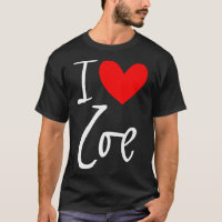 Amo Zoe Name Personalizada Menina Amiga BFF