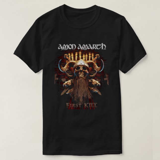 Camiseta Amon Amarth First Matar (Frente do Design)