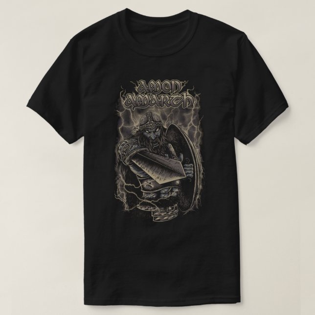 Camiseta Amon Amarth Retro Fan Design (Frente do Design)