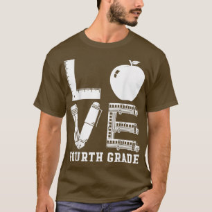 Camiseta Amor 4º ano - 4º ano de volta à escola T-Shi