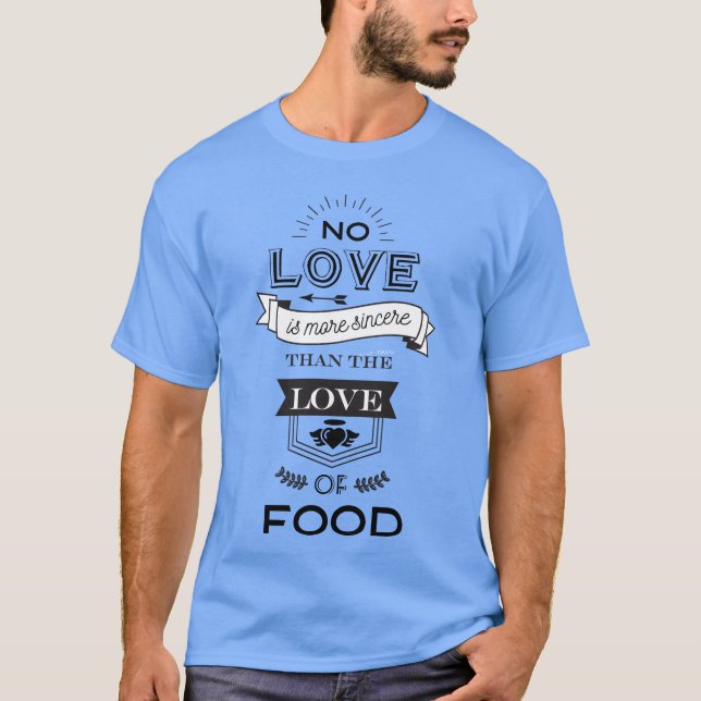 Camiseta Amor à Comida engraçado (Frente)
