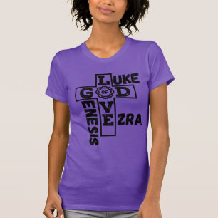 Camiseta Amor a Deus Palavra-Cruzada Bíblica das Mulheres