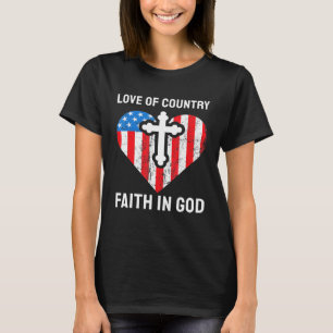 Camiseta Amor À Fé Do País Em Deus