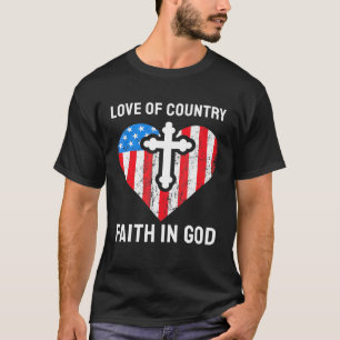 Camiseta Amor À Fé Do País Em Deus