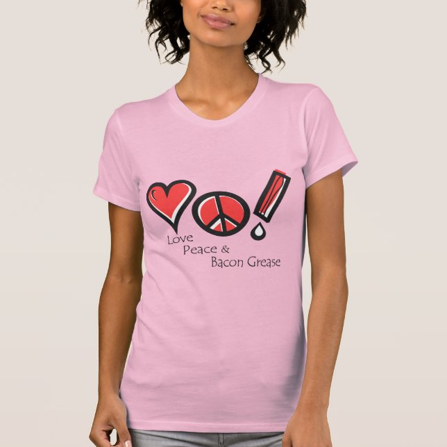 Camiseta Amor à paz e à gordura (Frente)