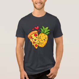 Camiseta Amor à Primeira Fatia - Pizza Encontra Abacaxi
