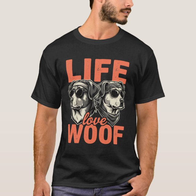 Camiseta Amor à Vida Cachorro Amante de Cães (Frente)