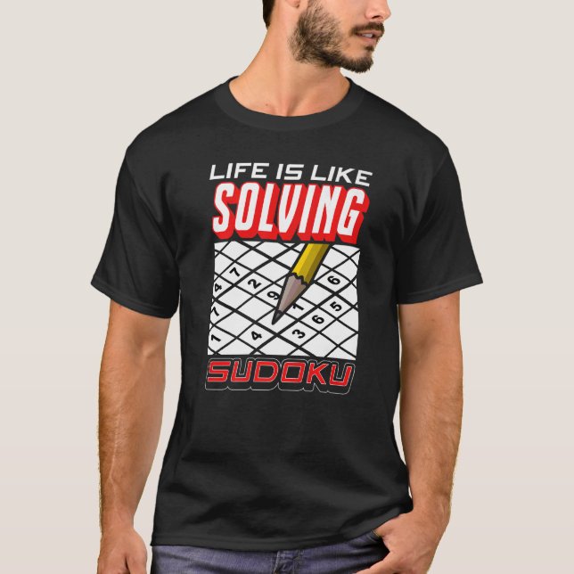 Camiseta Amor A Vida Sudoku É Como Resolver Sudoku (Frente)