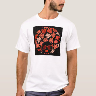 Camiseta Amor Afro Vermelho Coral Almofada