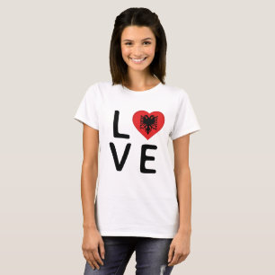 Camiseta Amor - Albânia Flag