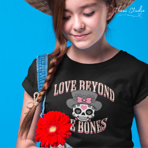 Camiseta Amor Além Do Namorados Osso Crânio Retro Moderno