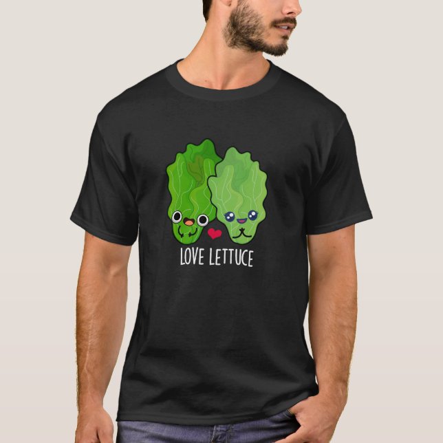 Camiseta Amor Alface Funny Veggie Pun (Frente)
