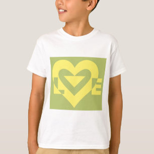 Camiseta Amor Amarelo em Sage Green