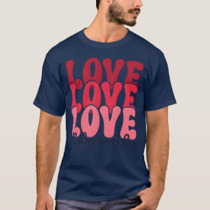 Camiseta amor amor amor o dia todo todos os dias vintage