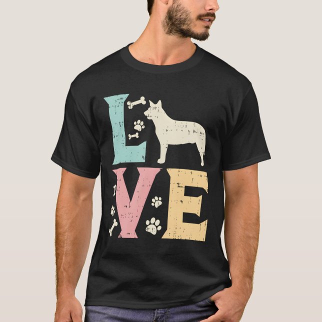 Camiseta Amor, Animal Pet Blue Red Cattle Girls W (Frente)