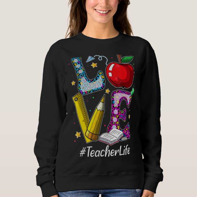 Camiseta Amor Ao Ensino De Volta À Vida Escolar De Professo (Frente)