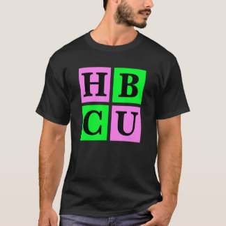 Camiseta Amor aos blocos verdes e rosa HBCU