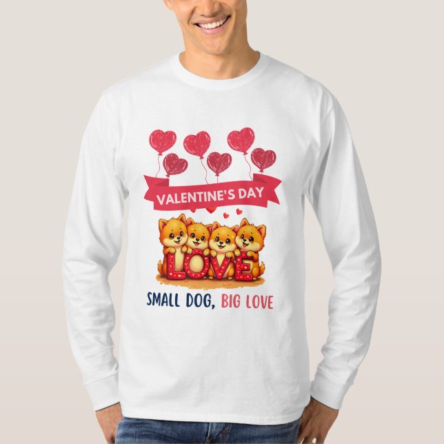 Camiseta Amor aos cães da Pomerânia (Frente)