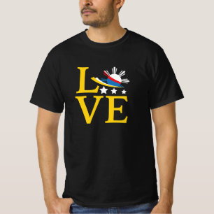 Camiseta Amor - Arte de Tipografia Filipina Flag