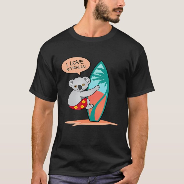 Camiseta Amor Austrália Koala Aus Abaixo (Frente)