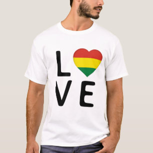 Camiseta Amor - Bandeira da Bolívia