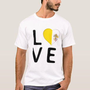 Camiseta Amor - Bandeira da Cidade do Vaticano