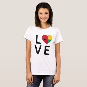 Camiseta Amor - Bandeira da Guiné-Bissau