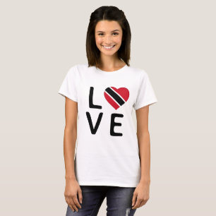 Camiseta Amor - Bandeira de Trinidad e Tobago