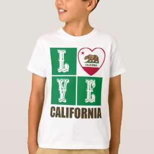 Camiseta Amor Bandeira do Estado da República da Califórnia