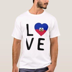 Camiseta Amor - Bandeira do Haiti
