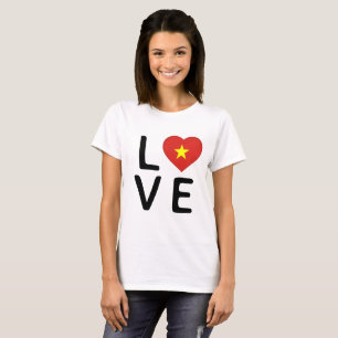 Camiseta Amor - Bandeira do Vietnã