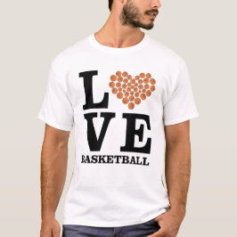 Camiseta Amor Basquete - Coração por Bolas