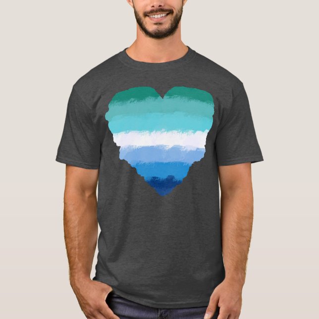 Camiseta Amor Bastante Gay Homens Orgulham Orgulho Cardíaco (Frente)