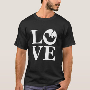 Camiseta Amor Bebê Silhueta Família Pró-Vida Compaixão