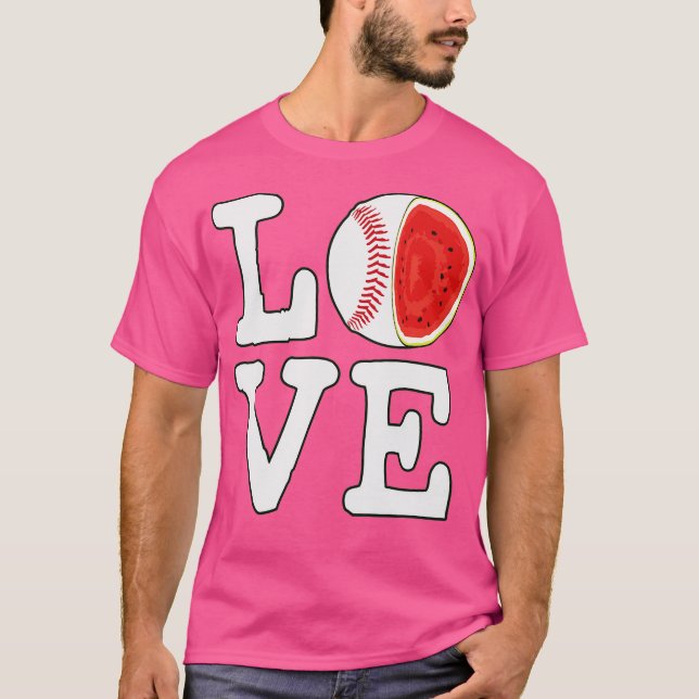Camiseta Amor Beisebol Melancia (Frente)