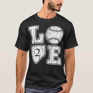 Camiseta AMOR Beisebol Softball Mãe Vintage Em Casa