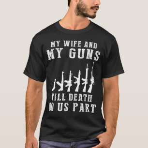 Camiseta Amor Bloqueado e Carregado - Minha Esposa e Armas