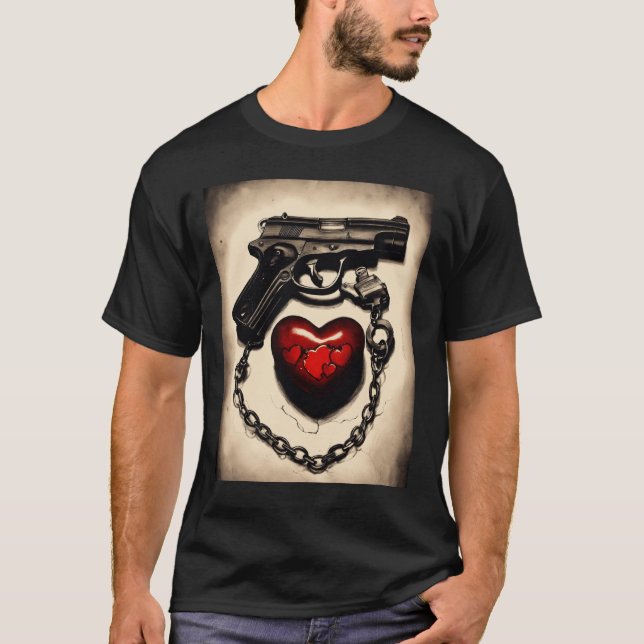 Camiseta Amor, Bloqueio e Carregado (Frente)
