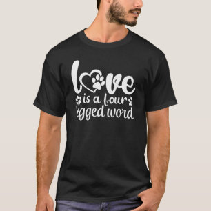 Camiseta Amor Bonito E Divertido É Um Cão De Palavras De Qu
