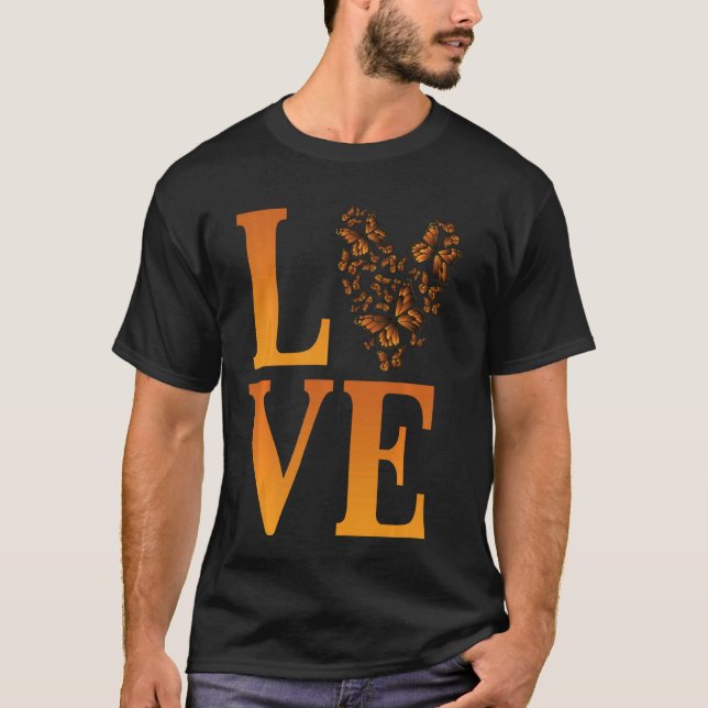 Camiseta Amor Borboletas Monarcas (Frente)