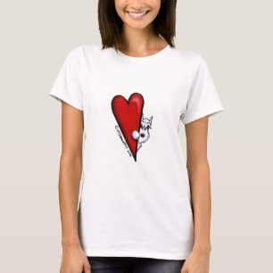Camiseta Amor branco do Schnauzer