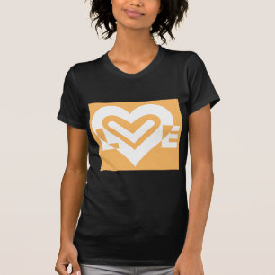 Camiseta Amor Branco e Laranja