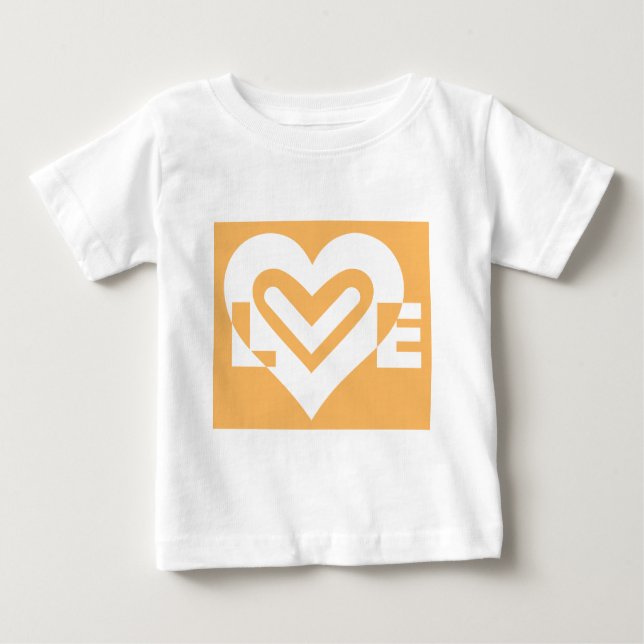 Camiseta Amor Branco e Laranja (Frente)